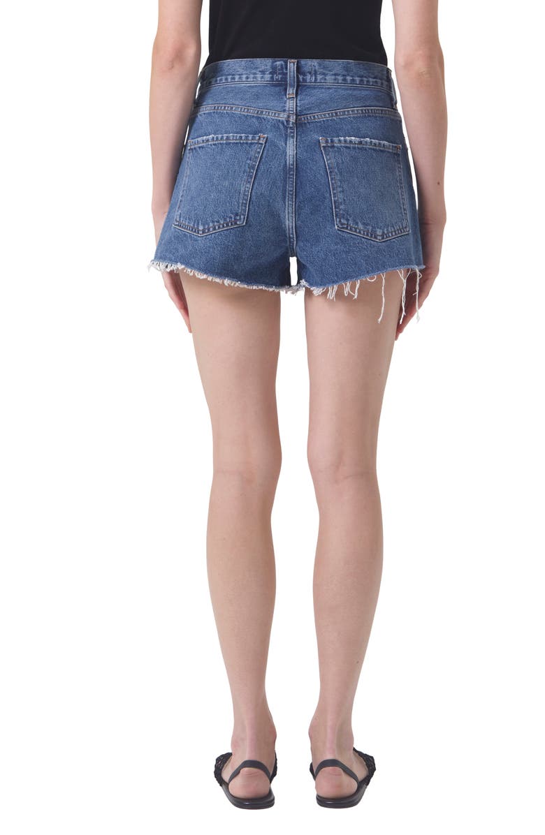 AGOLDE Cutoff High Waist Organic Cotton Denim Shorts, Alternate, color, 