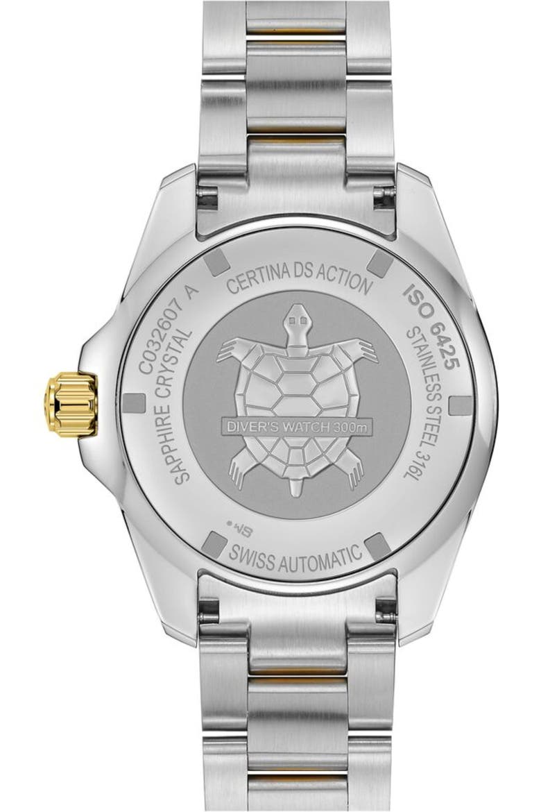 DS Action Diver Powermatic 80 Automatic Bracelet Watch, 43mm, Alternate, color, STAINLESS STEEL / TWO TONE