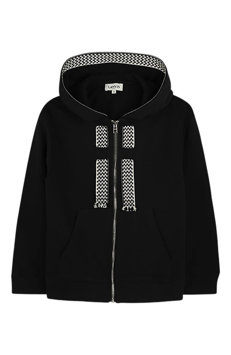 Lanvin Fleece Zip-Up Sweatshirt, Main, color, 