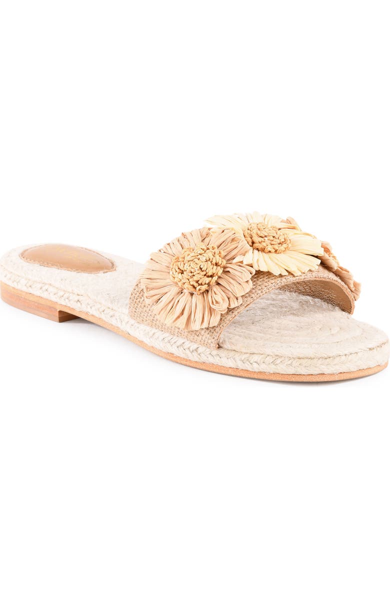 Seychelles Botanical Gardens Slide Sandal, Main, color, Vanilla Flowers