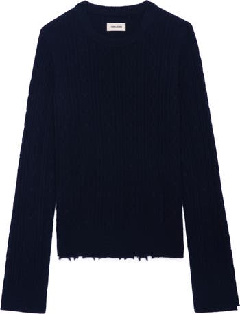 Outlets Zadig & Voltaire Black Cashmere Open Knit Sweater S