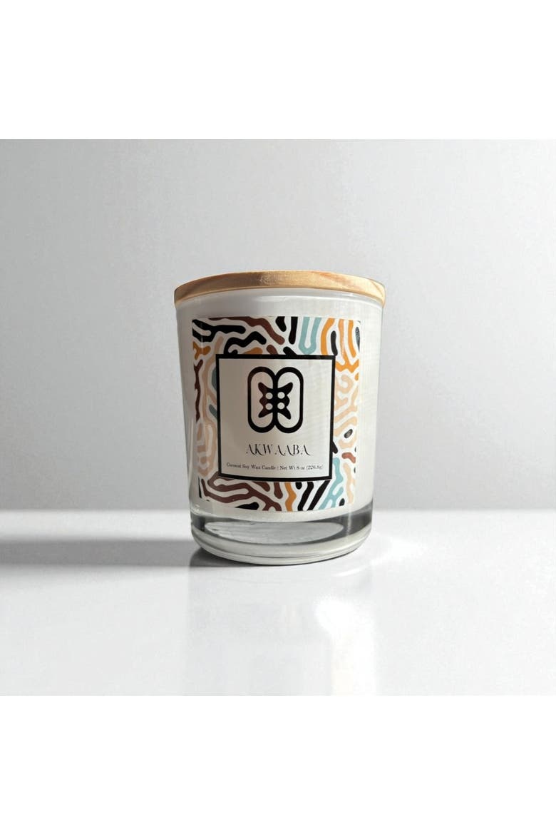 Akwaaba Candle 8oz, Main, color, White