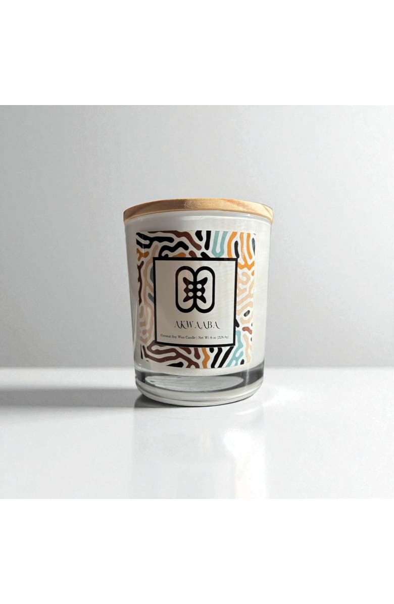 Zansette Home Akwaaba Candle 8oz, Main, color, White