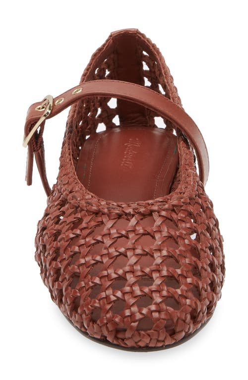 Madewell Hera Open Weave Mary Jane Flats Dusty Redwood In Dusty Redwood