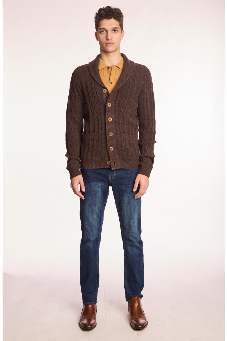 Shawl Collar Cardigan, Alternate, color, ACORN