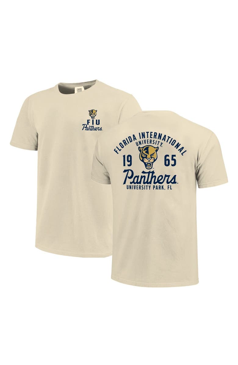 IMAGE ONE Men's Cream FIU Panthers Comfort Colors Mascot Overlay T-Shirt, Main, color, Cream