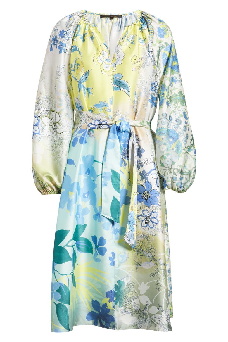 Arbor Floral Print Long Sleeve Dress, Alternate, color, IVORY MULTI