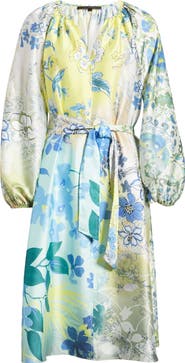 KOBI HALPERIN Arbor Floral Print Long Sleeve Dress