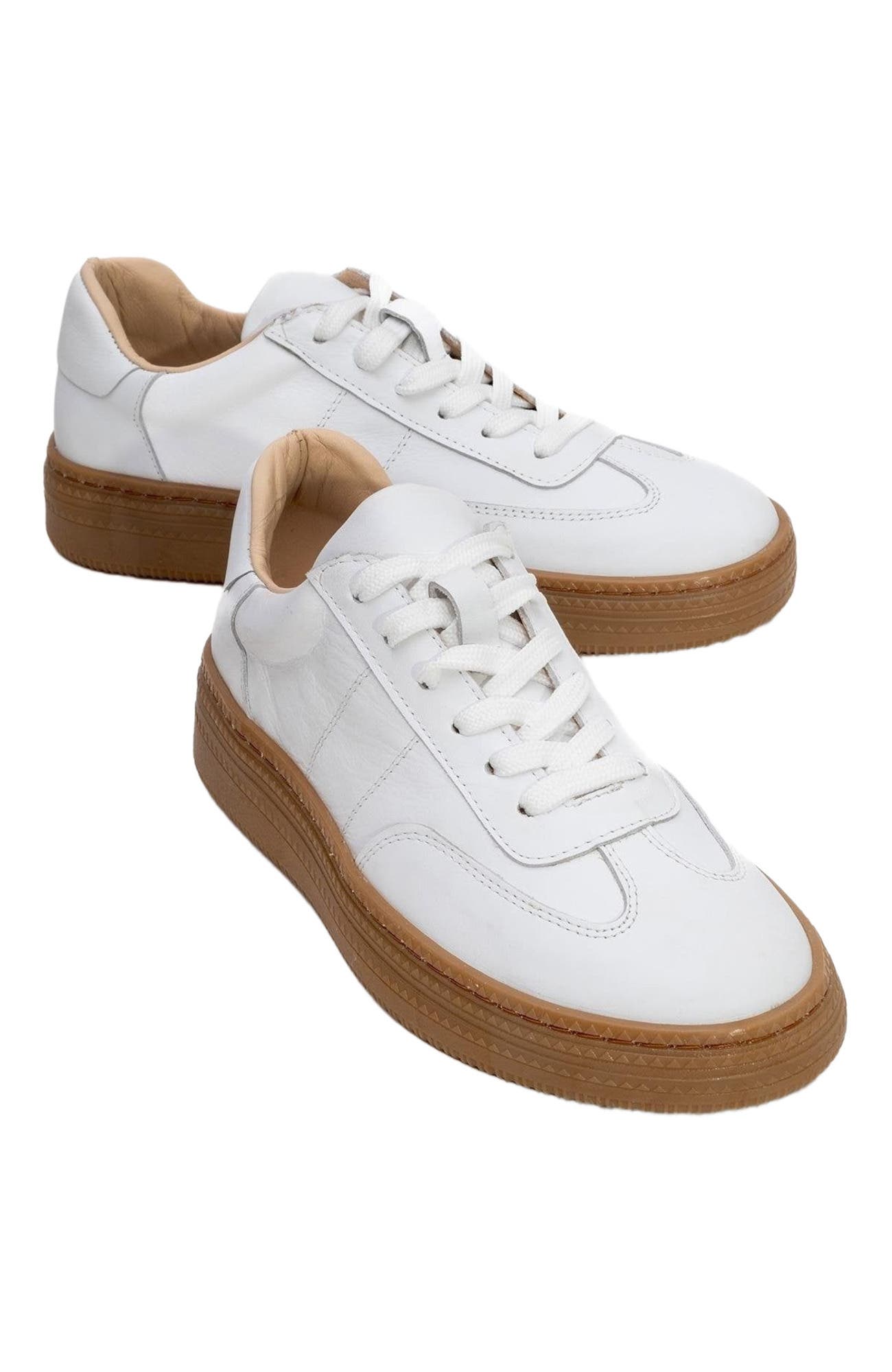 Forever & Always Shoes Fyore Leather Sneakers, Main, color, White Leather
