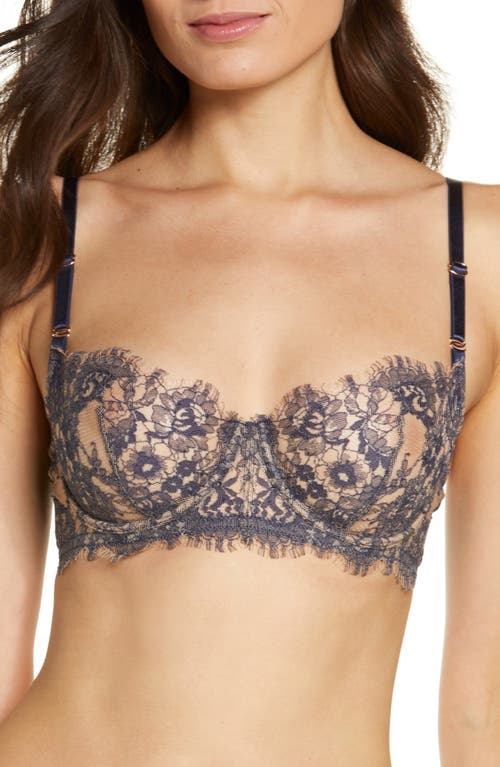Skarlett Blue Entice Underwire Balconette Bra in Mdnght/nyl at Nordstrom, Size 38Dd