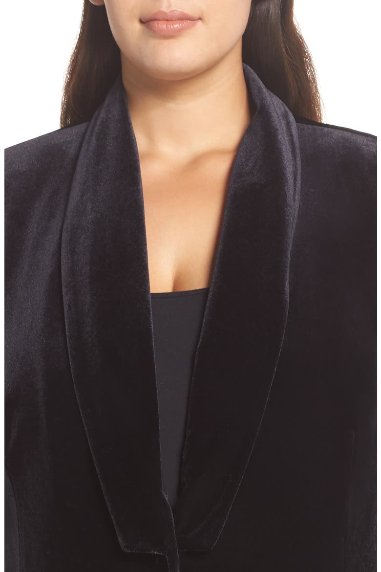 Velvet Blazer, Alternate, color, RICH BLACK