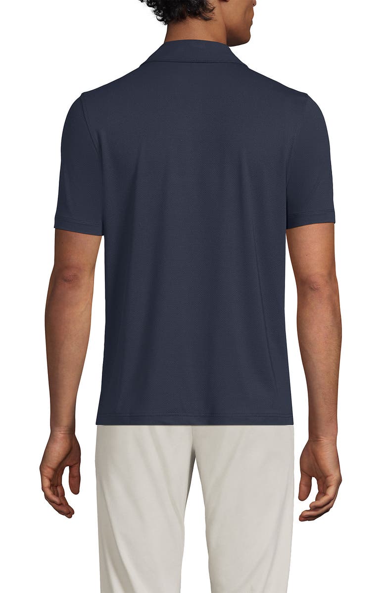Lands' End Short Sleeve Performance Snap Polo, Alternate, color, Slate Blue