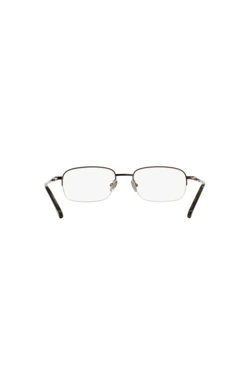 Brooks Brothers 52mm Rectangle Optical Glasses In Gray
