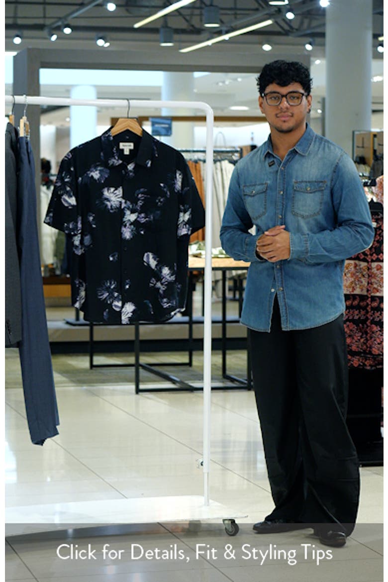Floral Print Relaxed Short Sleeve Button-Up Shirt video