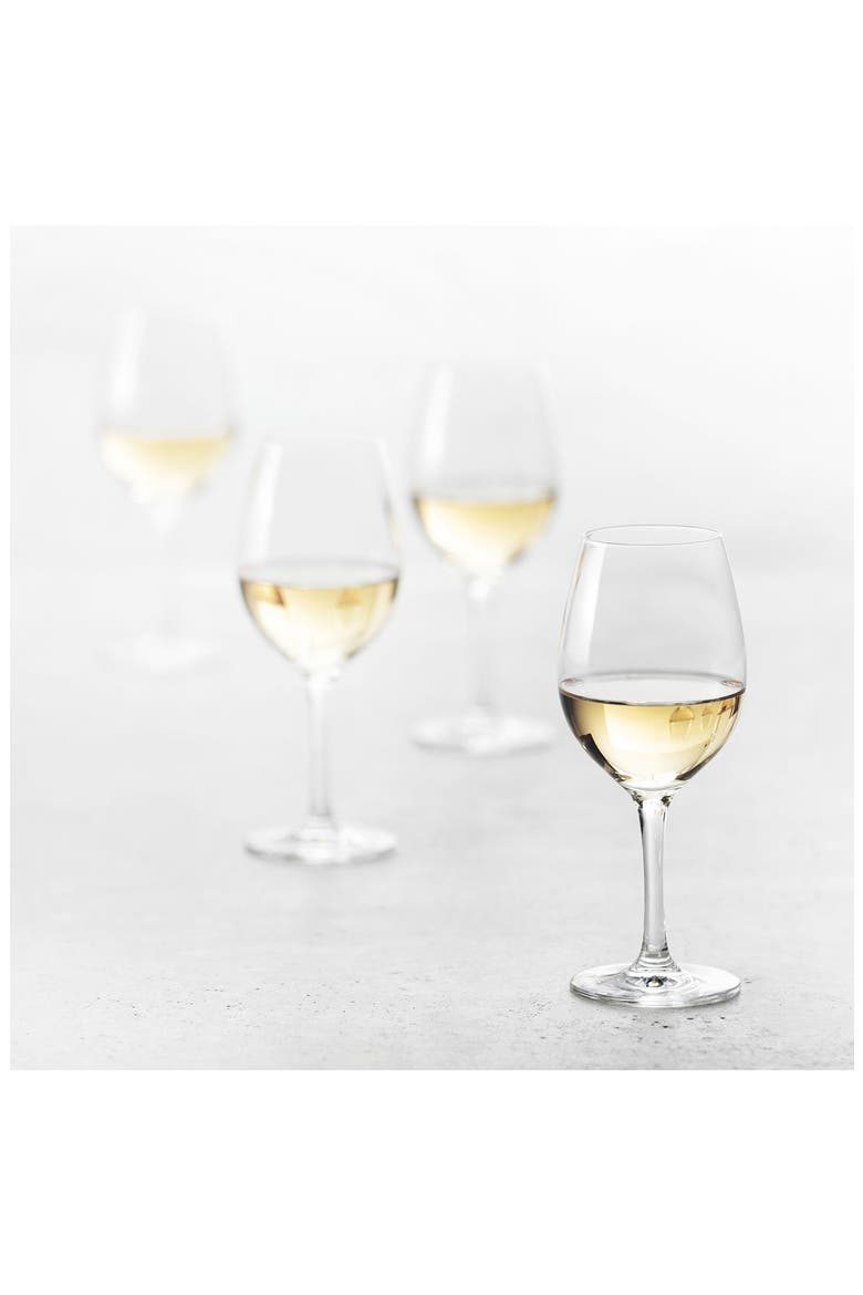 Banquet Set of 6 White Wine Glasses, Alternate, color, CLEAR
