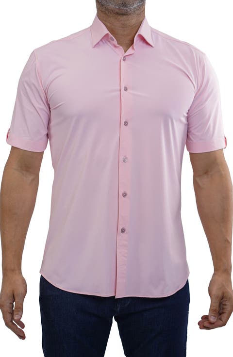 Galileo Stretchcore Short Sleeve Performance Button-Up Shirt