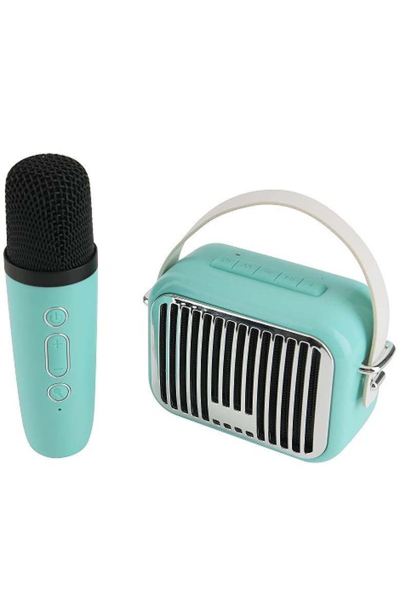 TREND TECH Pocket Karaoke-Microphone & Speaker Combo, Alternate, color, Teal