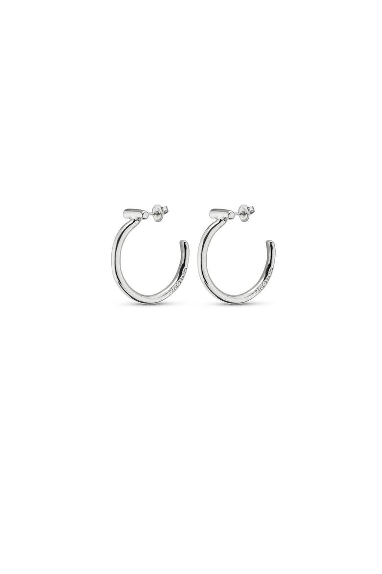 Polished Round Earrings, Main, color, Silver