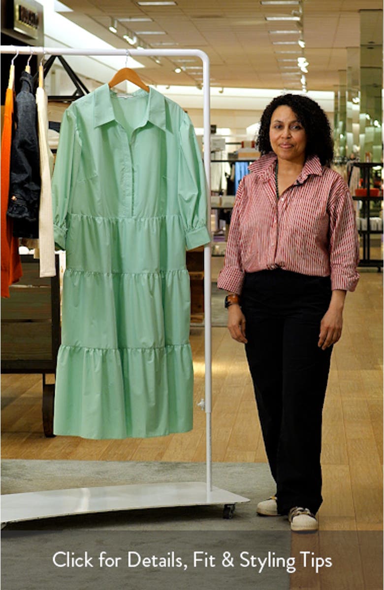 Tiered Midi Shirtdress, sales video thumbnail
