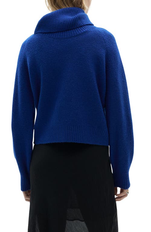 Shop Mango Turtleneck Sweater In Vibrant Blue