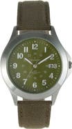 Peugeot Millitary Dial Calendar Canvas Strap Watch - 40MM