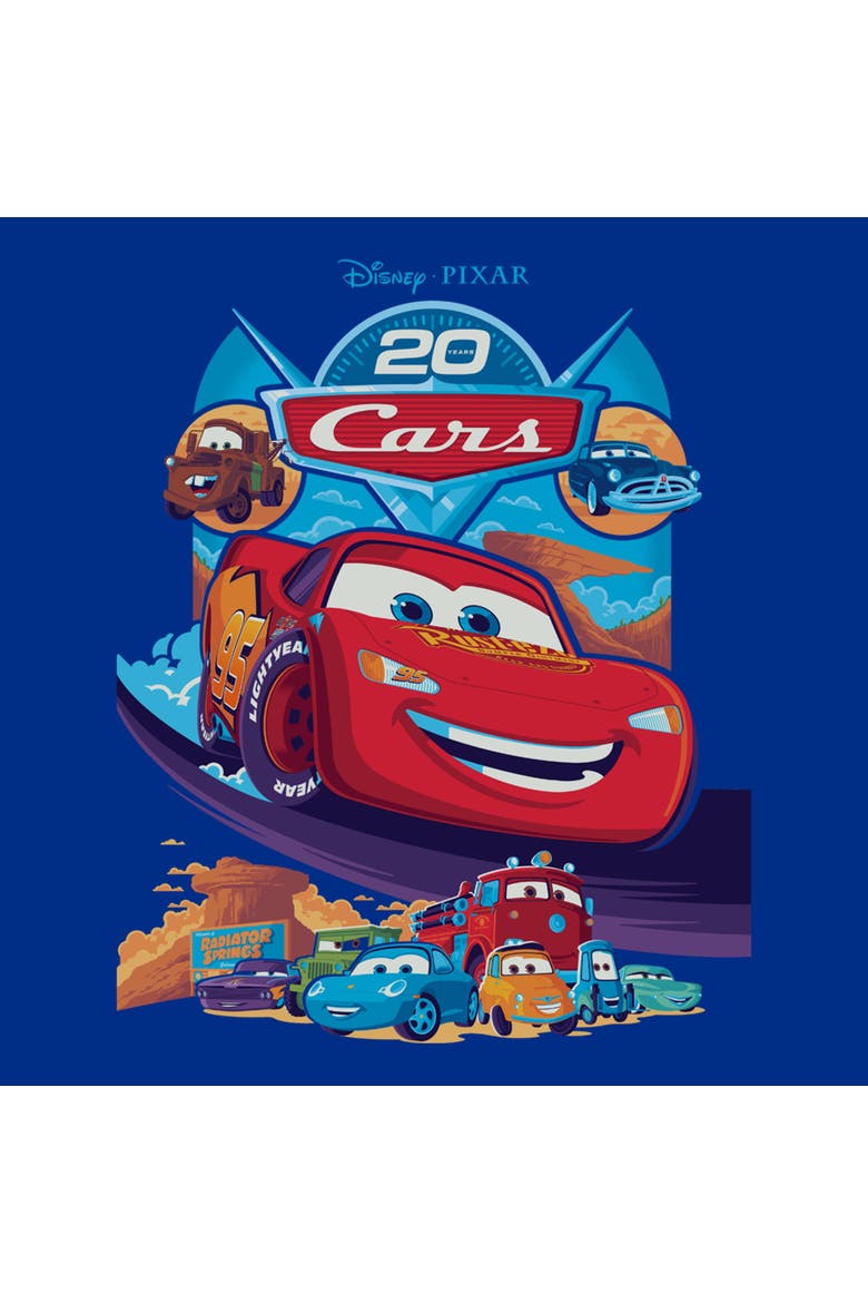 Junior's Anniversary Poster Short Sleeve T-Shirt, Alternate, color, Royal Blue