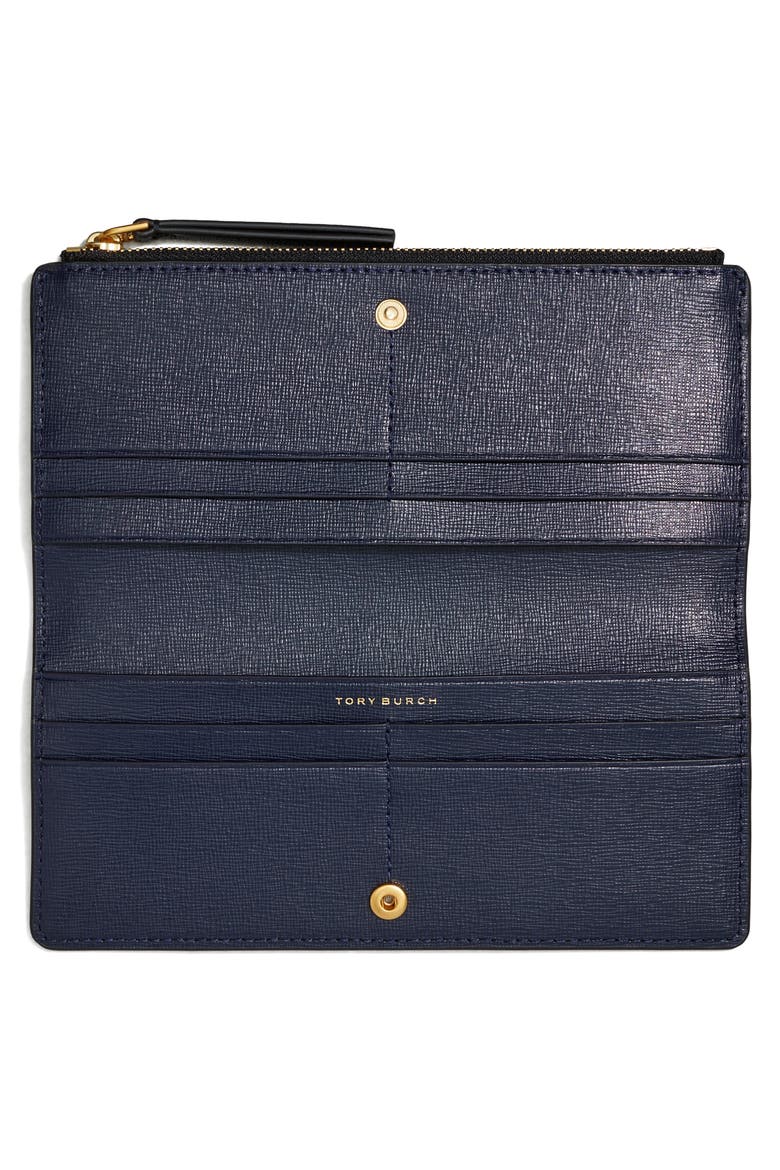 Robinson Leather Slim Zip Wallet, Alternate, color, BLACK
