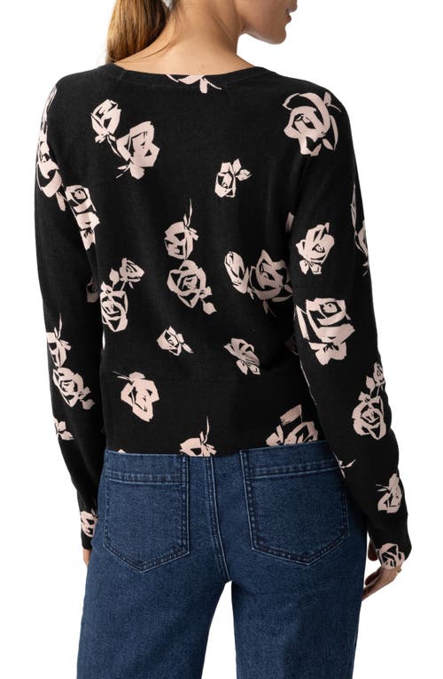 Sanctuary All Day Long Printed Sweater In Rose Pop