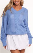 Petal & Pup Janie Mixed Open Stitch Sweater