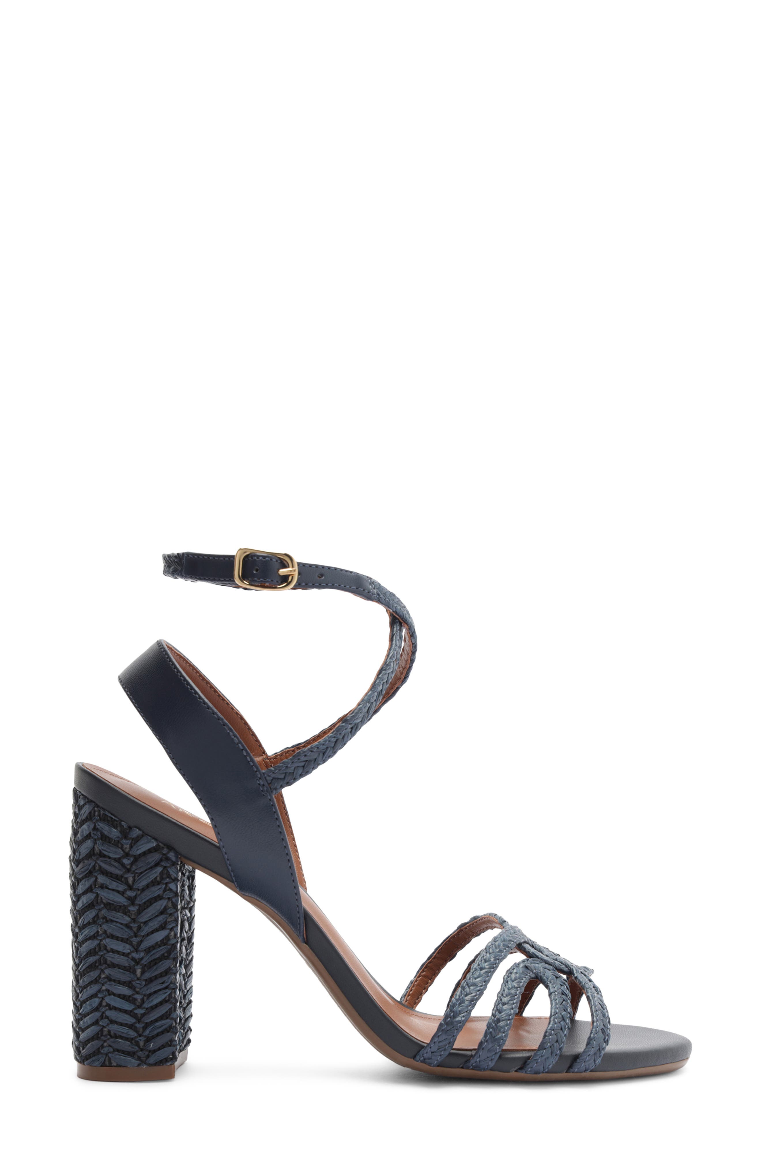Arezzo Aria Ankle Strap Sandal, Alternate, color, Petroleo/ Navy Nautical
