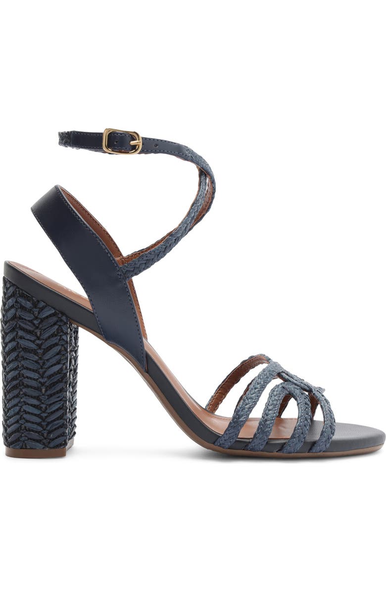 Arezzo Aria Ankle Strap Sandal, Alternate, color, Petroleo/ Navy Nautical