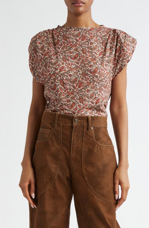 Isabel Marant Étoile Devani Cap Sleeve Top in Rust  product