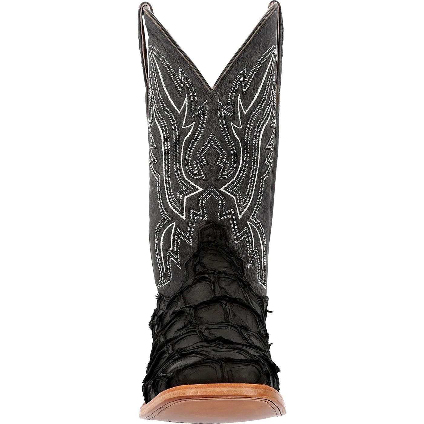 Premium Exotics Western Boot, Alternate, color, MATTE BLACK PIRARUCU