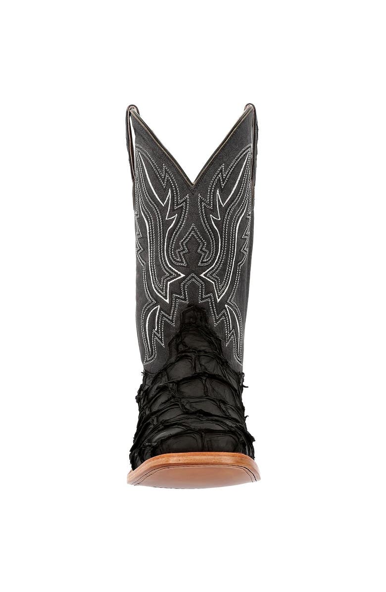DURANGO Premium Exotics Western Boot, Alternate, color, Matte Black Pirarucu