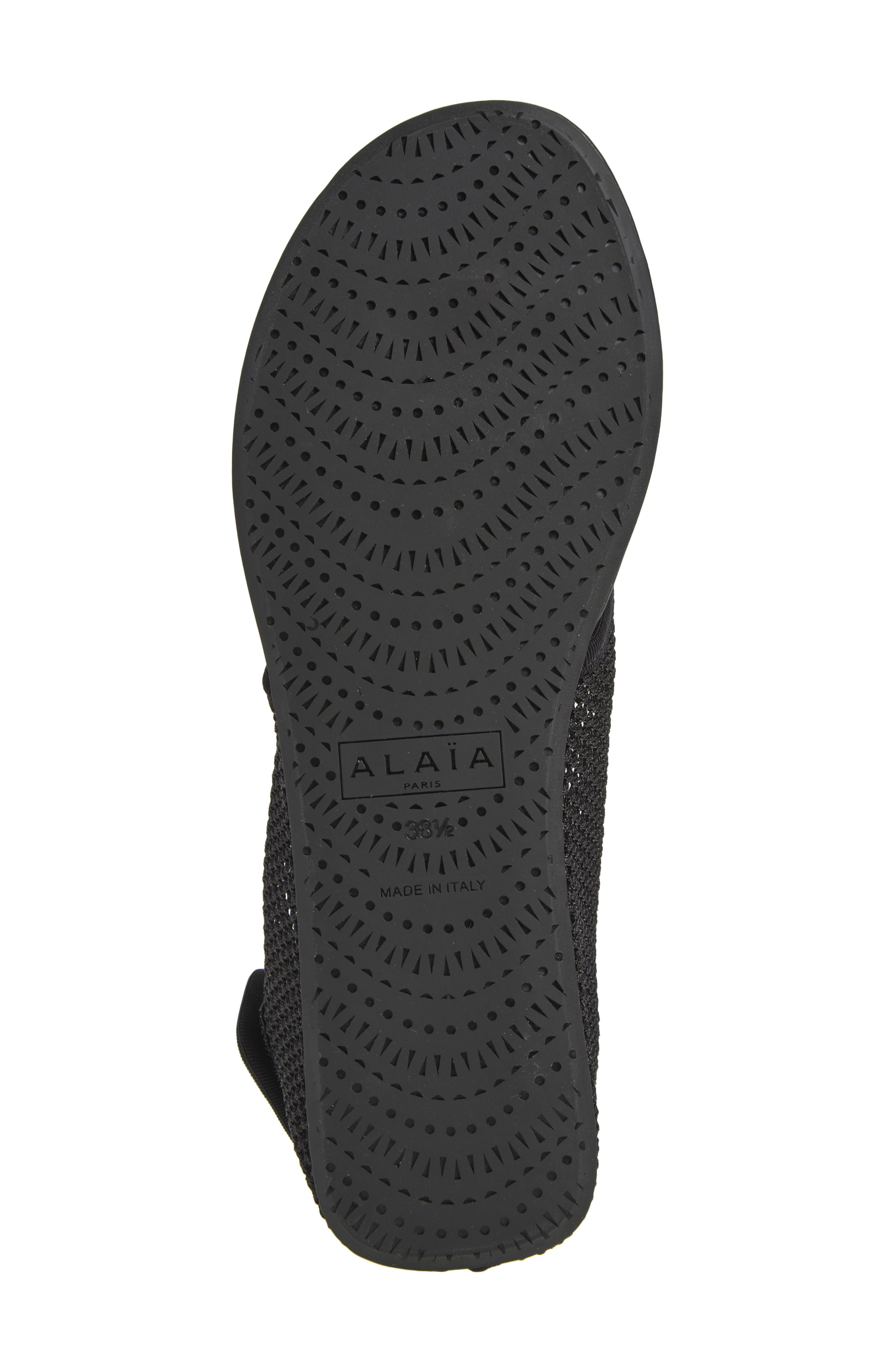 Alaïa Mesh Sandal, Alternate, color, Noir