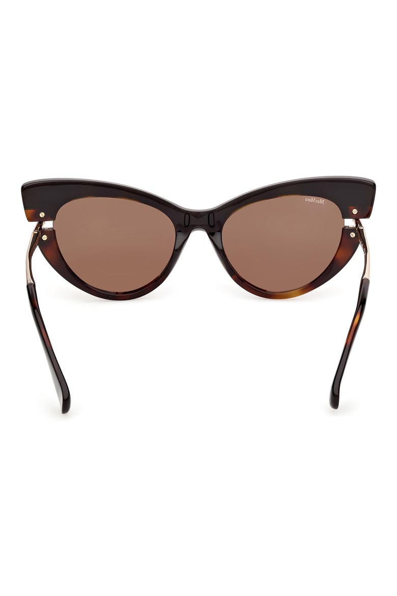 56mm Cat Eye Sunglasses, Alternate, color, BLACK HAVANA PALE GOLD / BROWN