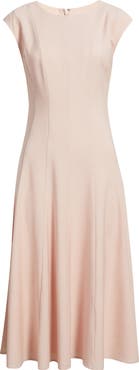 Nordstrom Seamed Wool Blend Midi Dress