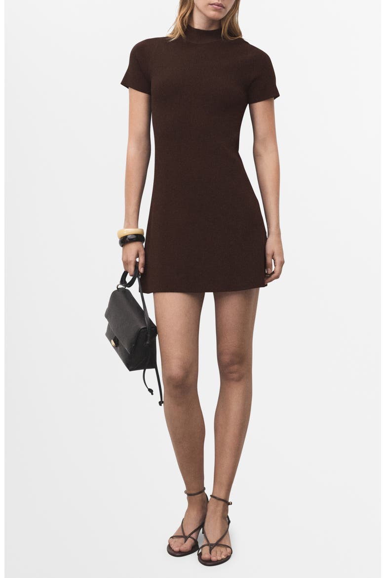 Perkins Sweater Dress, Main, color, CHOCOLATE