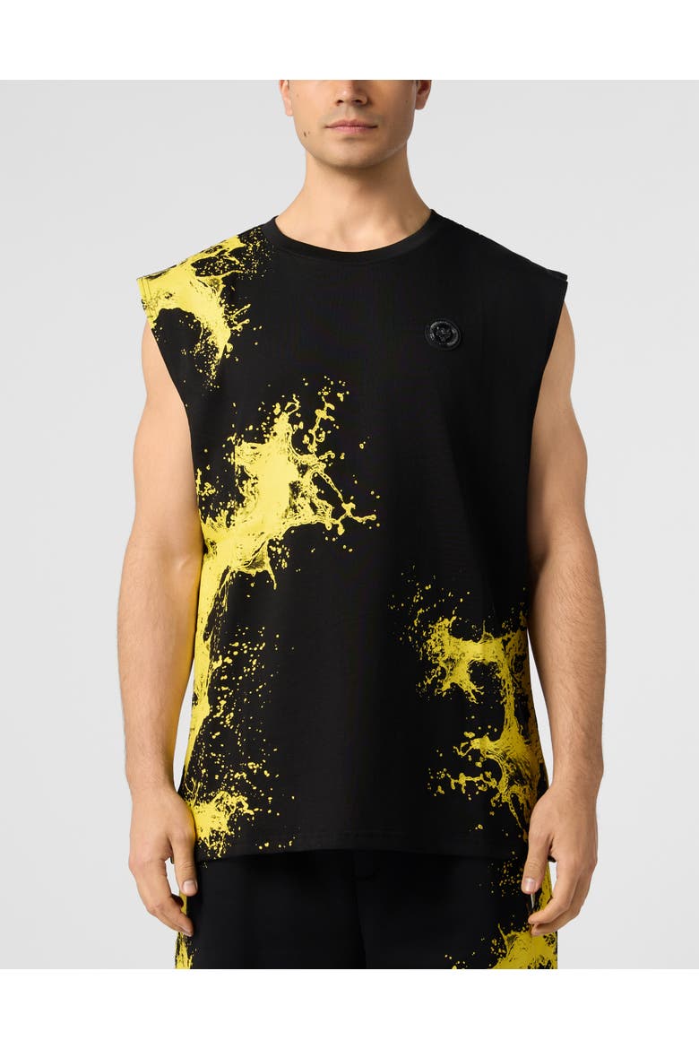 Tank Top Plein Sport Splash Men, Main, color, black