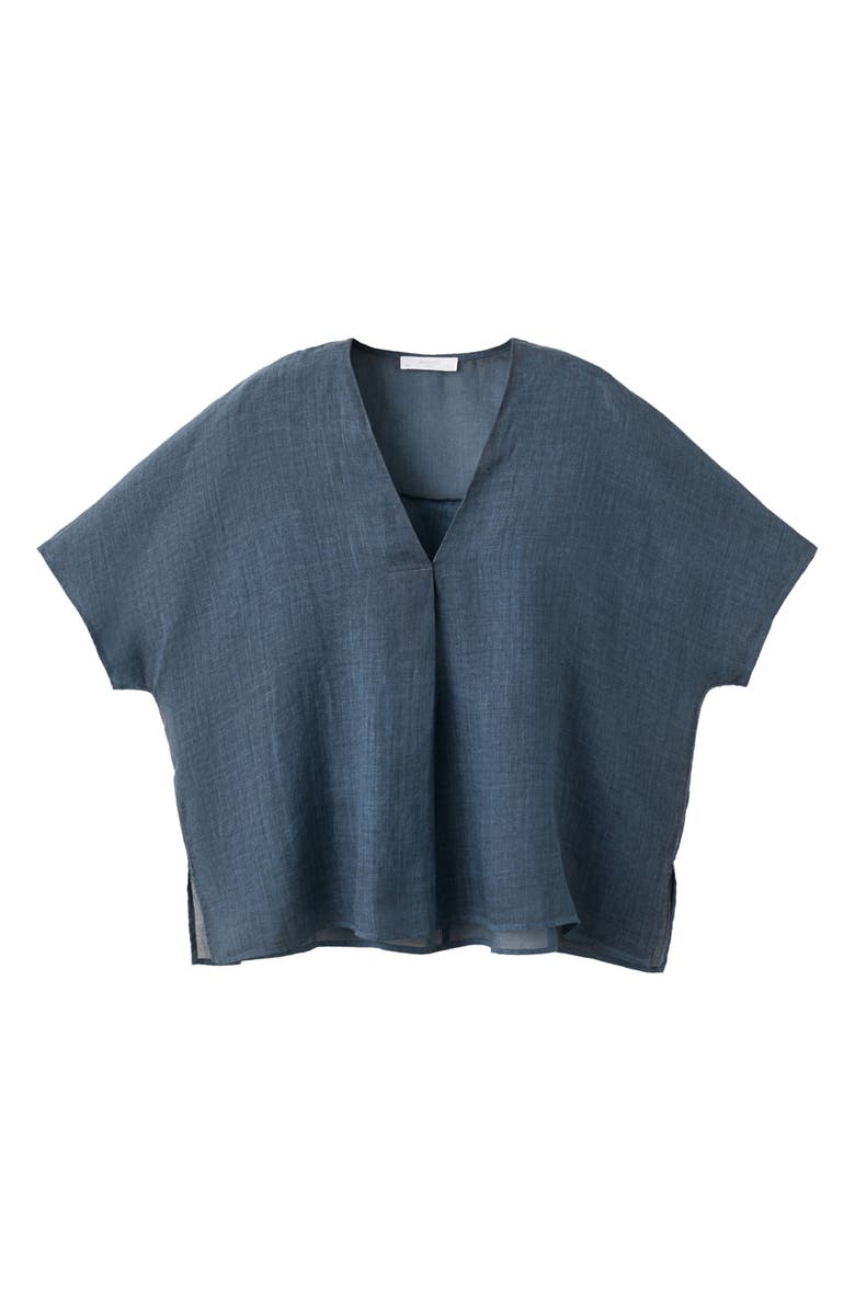 MANGO Ramie Top, Alternate, color, Ink Blue