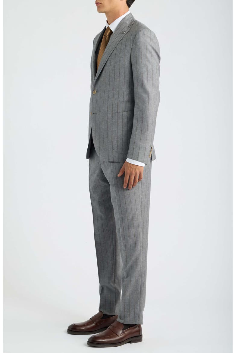 Irving Chalk Stripe Wool Suit, Alternate, color, LIGHT GREY