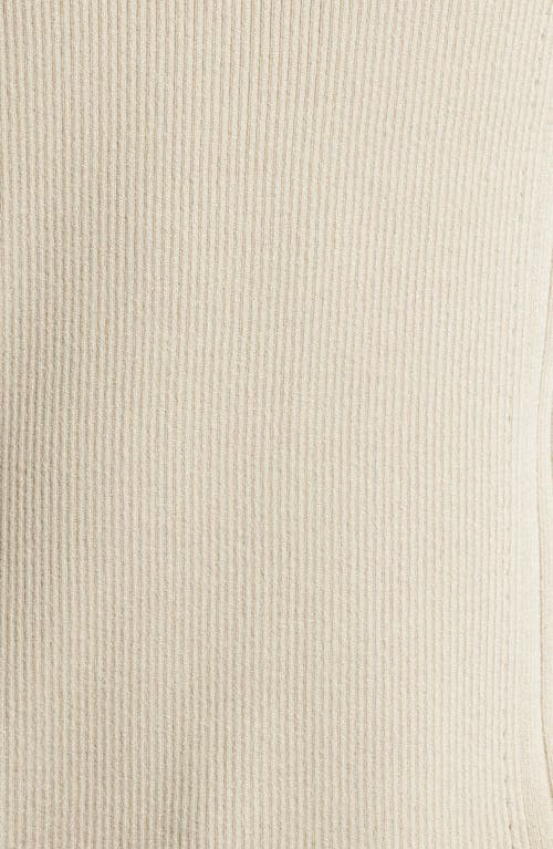 Open Edit Rib Polo Sweater In Beige Birch