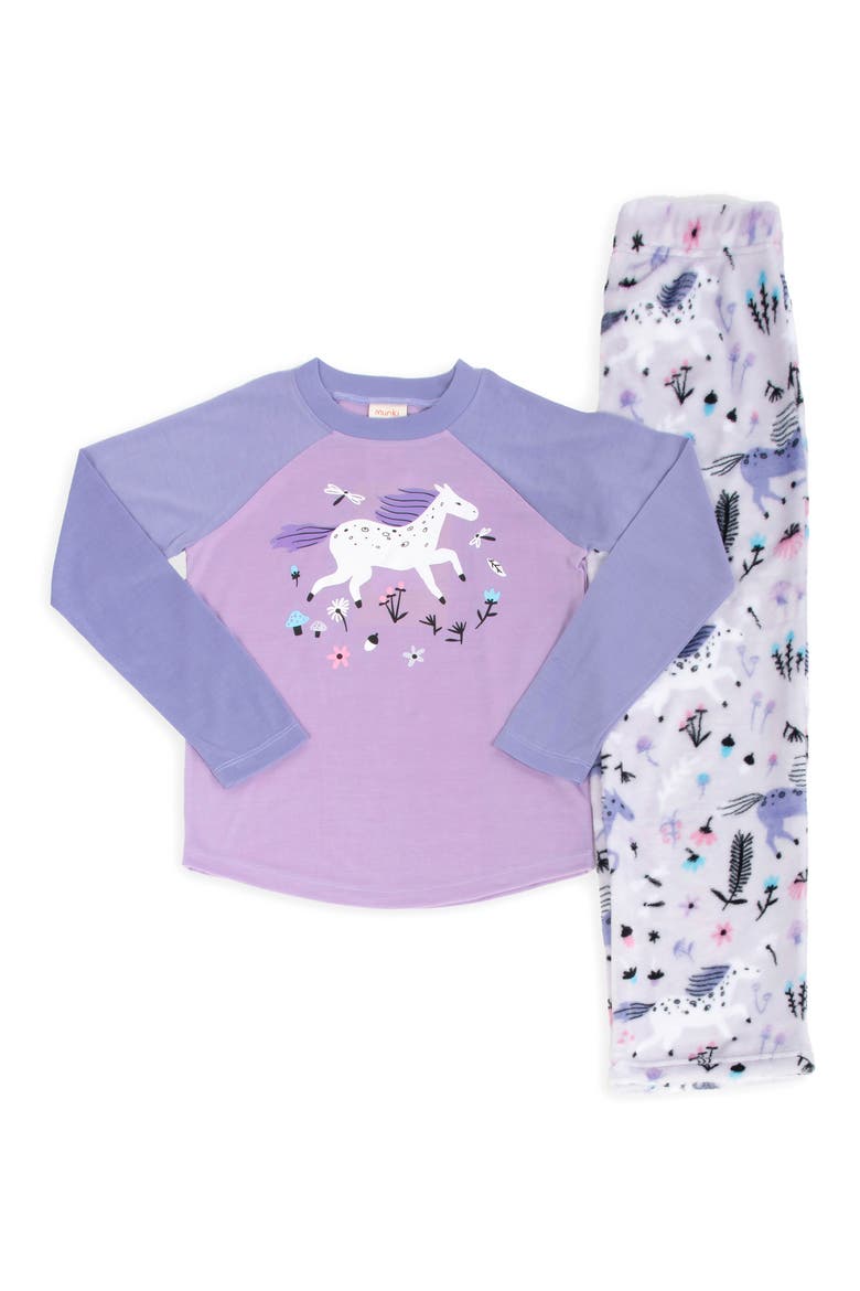 Kids' Fall Frolic Two-Piece Pajamas, Main, color, PURPLE