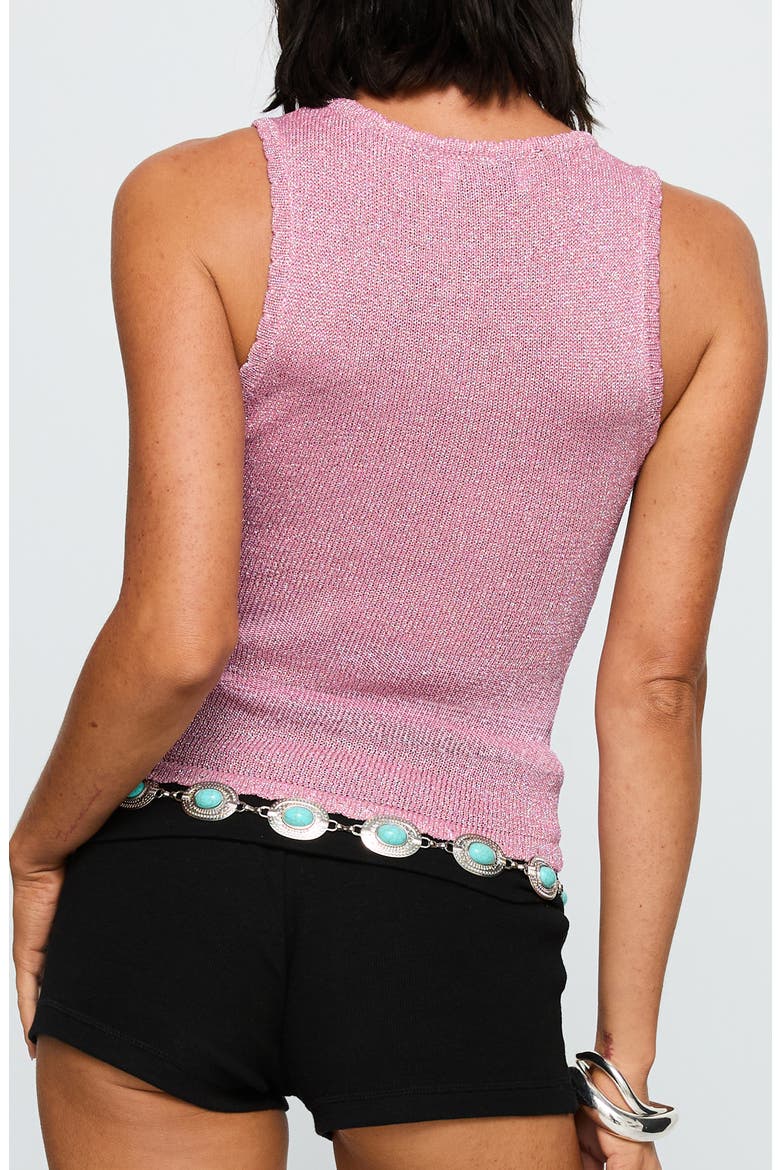 No Pretending Glitter Knit Tank, Alternate, color, PINK