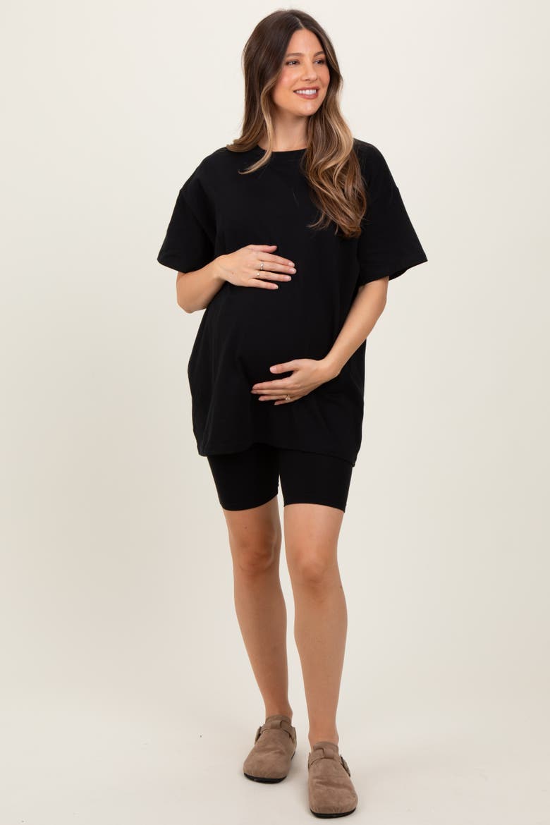 Biker Shorts Set, Alternate, color, Black
