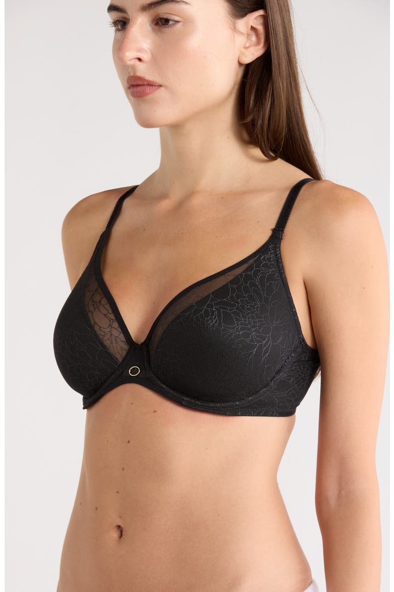 Belle Underwire Plunge Bra, Alternate, color, BLACK-011