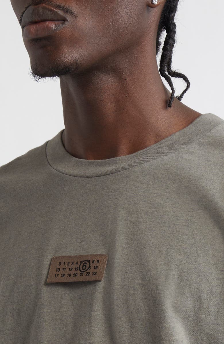 MM6 Maison Margiela Numeric Logo Patch T-Shirt, Alternate, color, Taupe