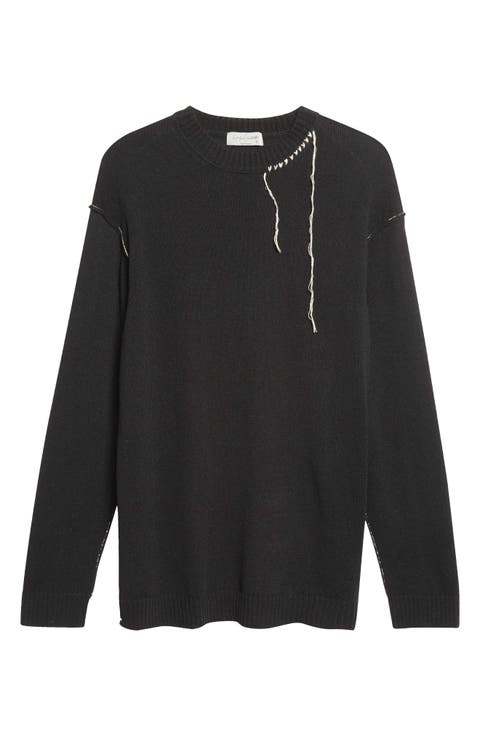 Embroidered Wool & Cotton Sweater