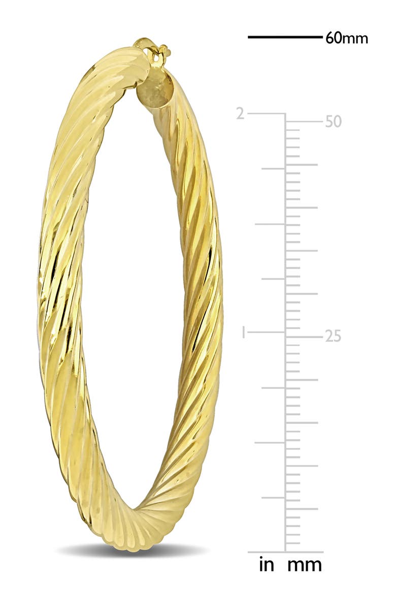 DELMAR Twisted Hoop Earrings, Alternate, color, Gold