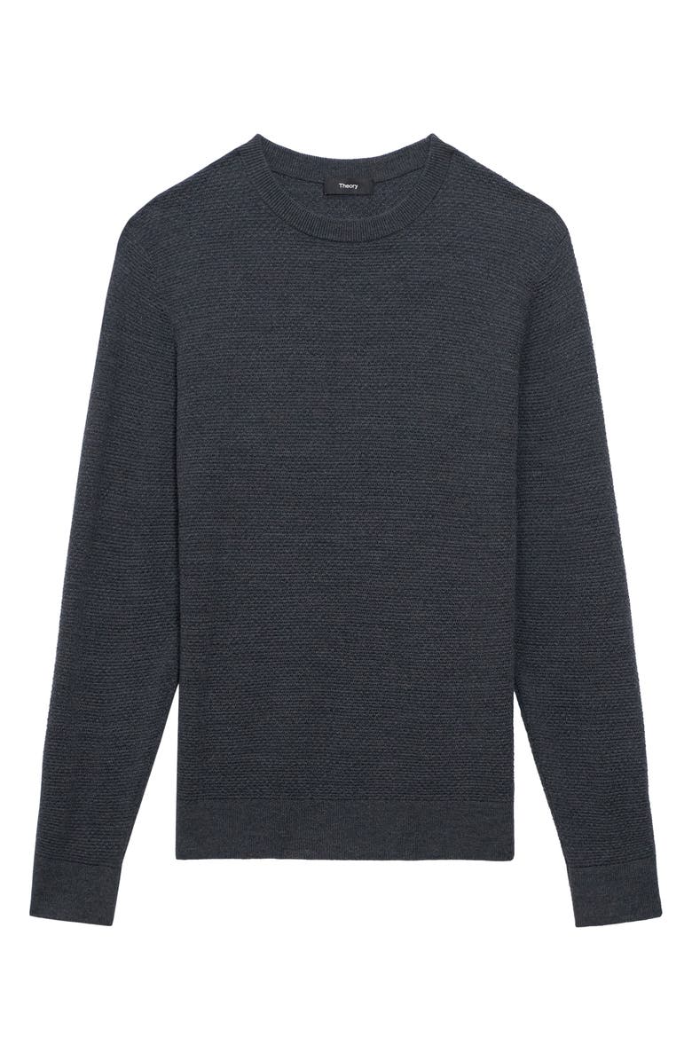 Maden Crewneck Sweater Merino Wool Black - Theory Men
